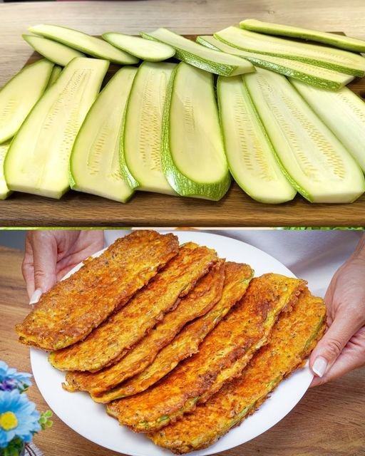 Panierte Zucchini-Scheiben mit Parmesan für jeden Tag 10 Minuten - Kochen Mit Uns