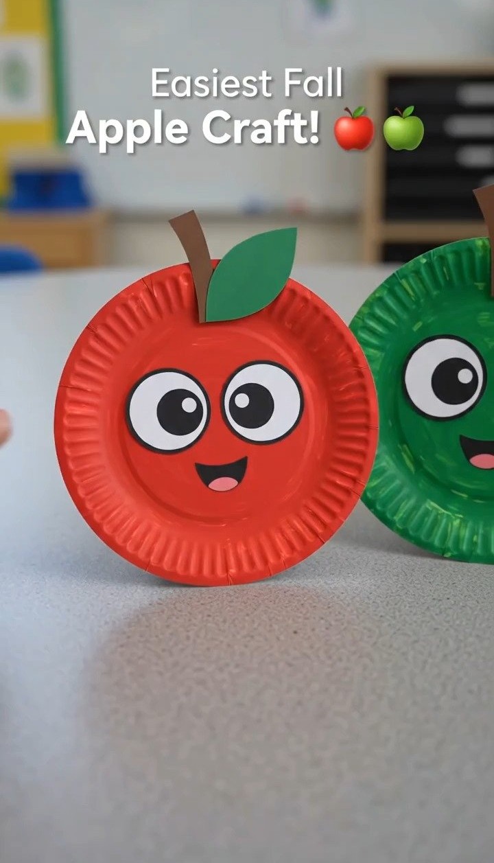 Papierplatten-Apfel-Handwerk