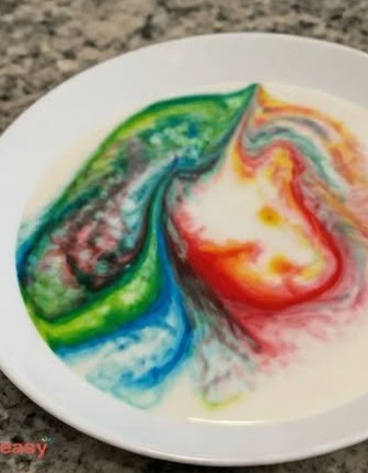 Regenbogenmilch-Magie-Druck