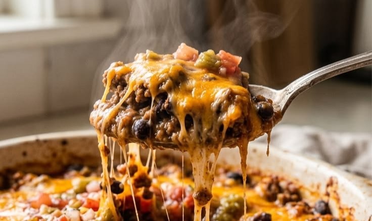 Loaded Beef Burrito Casserole