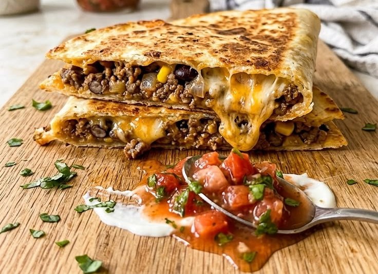 Easy Ground Beef Quesadillas