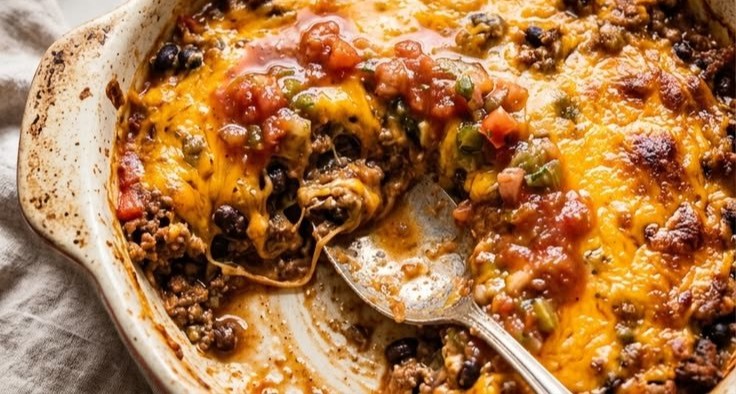 Loaded Beef Burrito Casserole