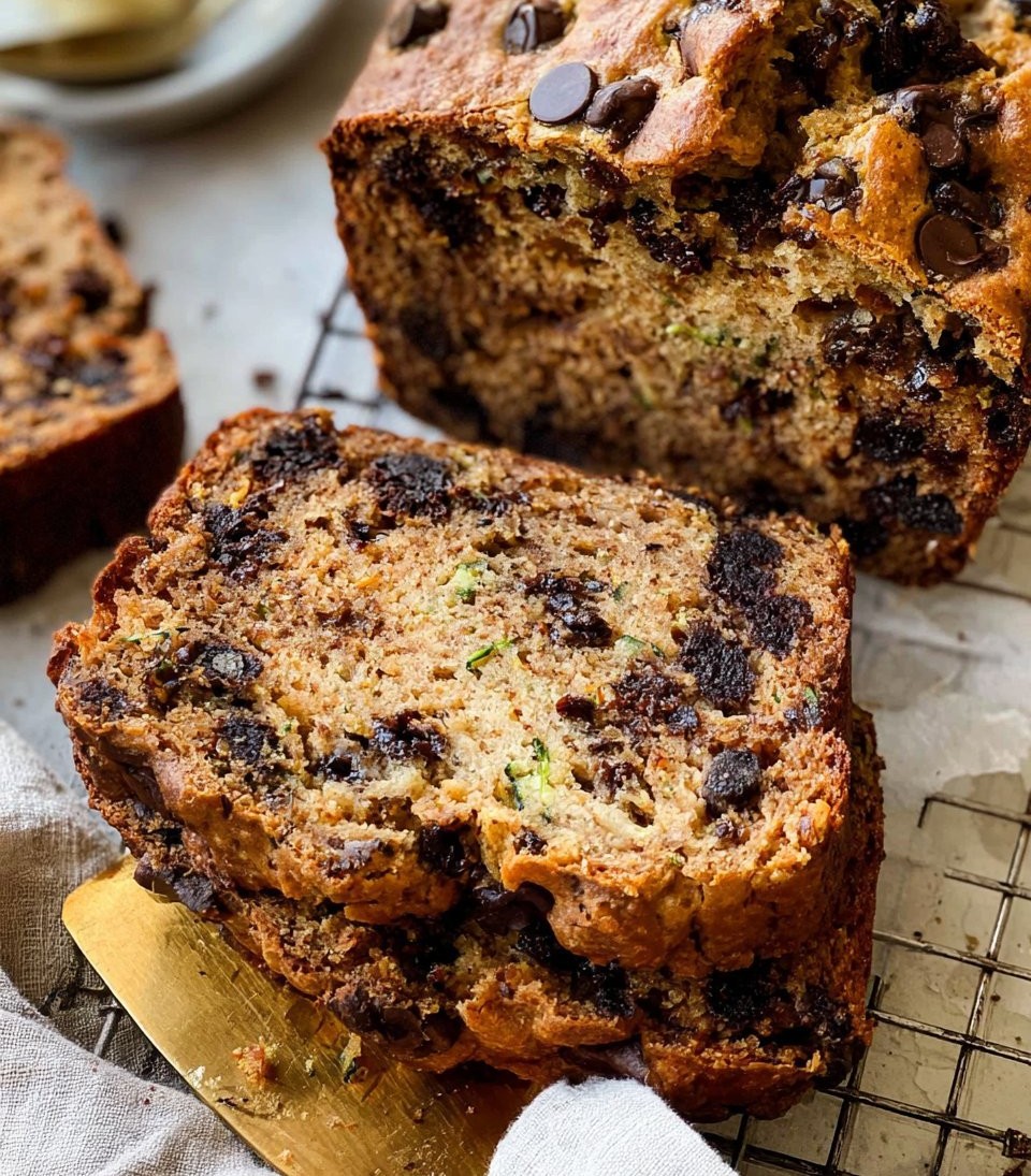 Peanut Butter Chocolate Chip Zucchini Bread