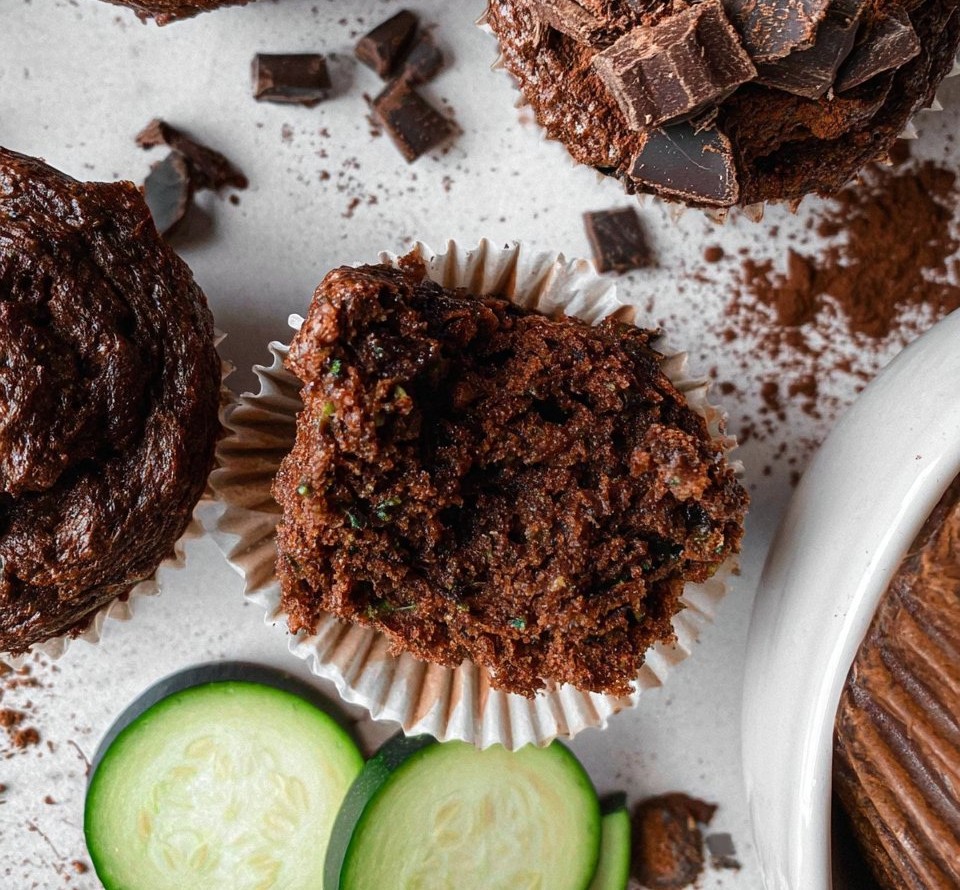 Chocolate Zucchini Muffins