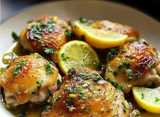 Lemon Garlic Chicken Thighs