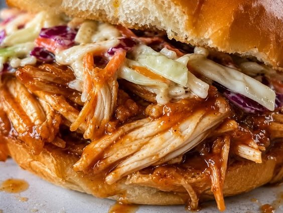 Slow Cooker Hot Honey Chicken Sandwiches