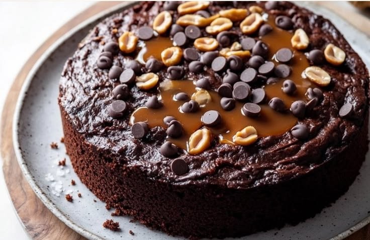 Chocolate Caramel Peanut Cake