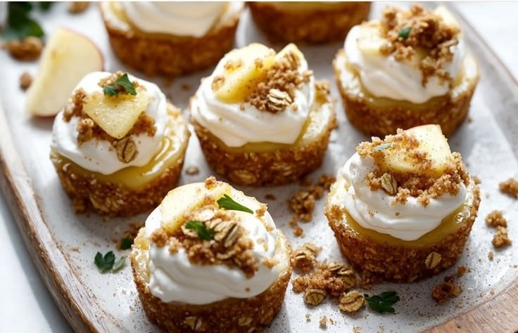 Apple Crisp Mini Cheesecakes