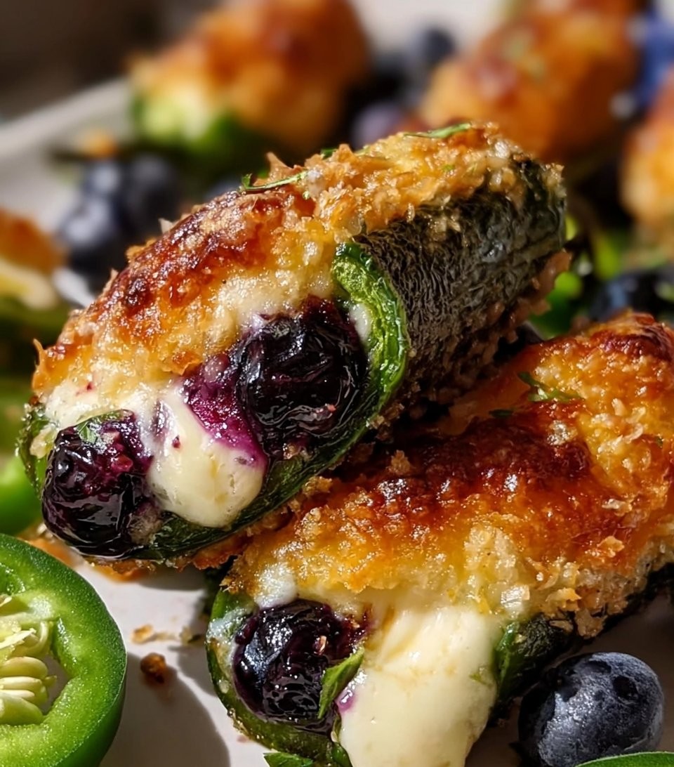 Blueberry Brie Jalapeño Poppers