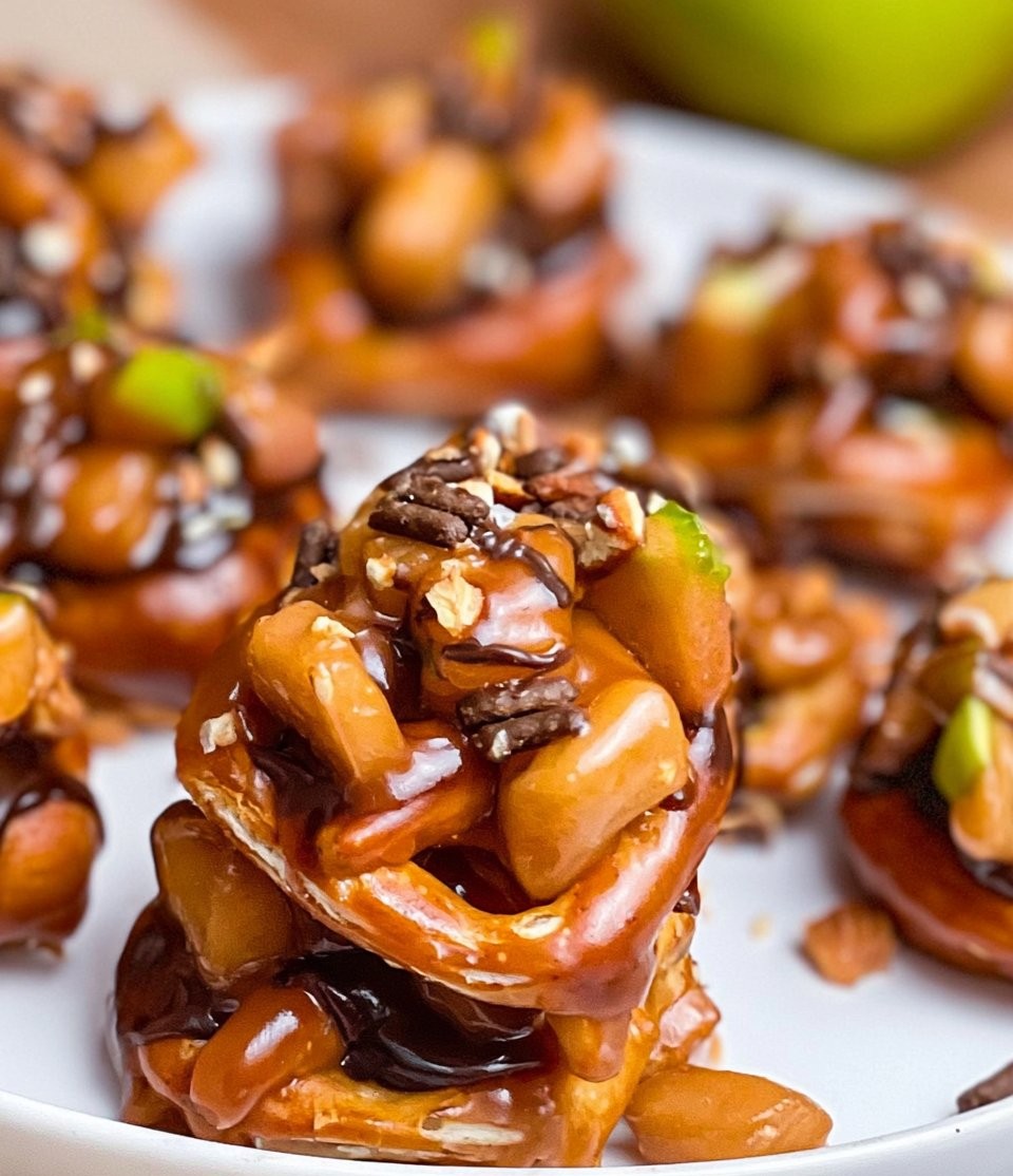 Caramel Apple Pretzel Bites