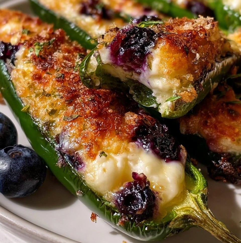 Blueberry Brie Jalapeño Poppers