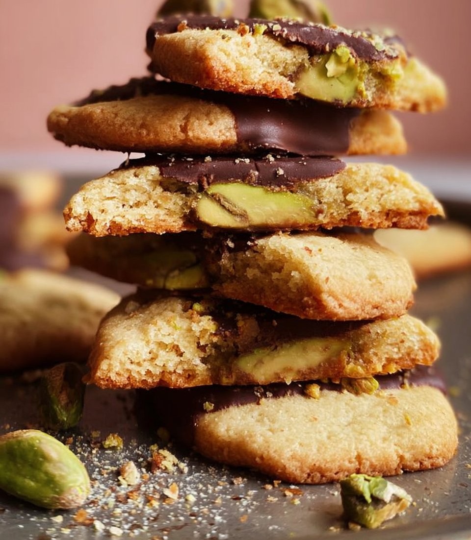 Pistachio Shortbread Cookies