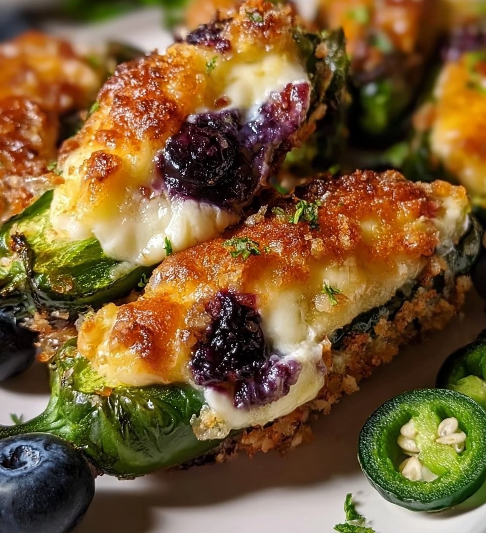 Blueberry Brie Jalapeño Poppers