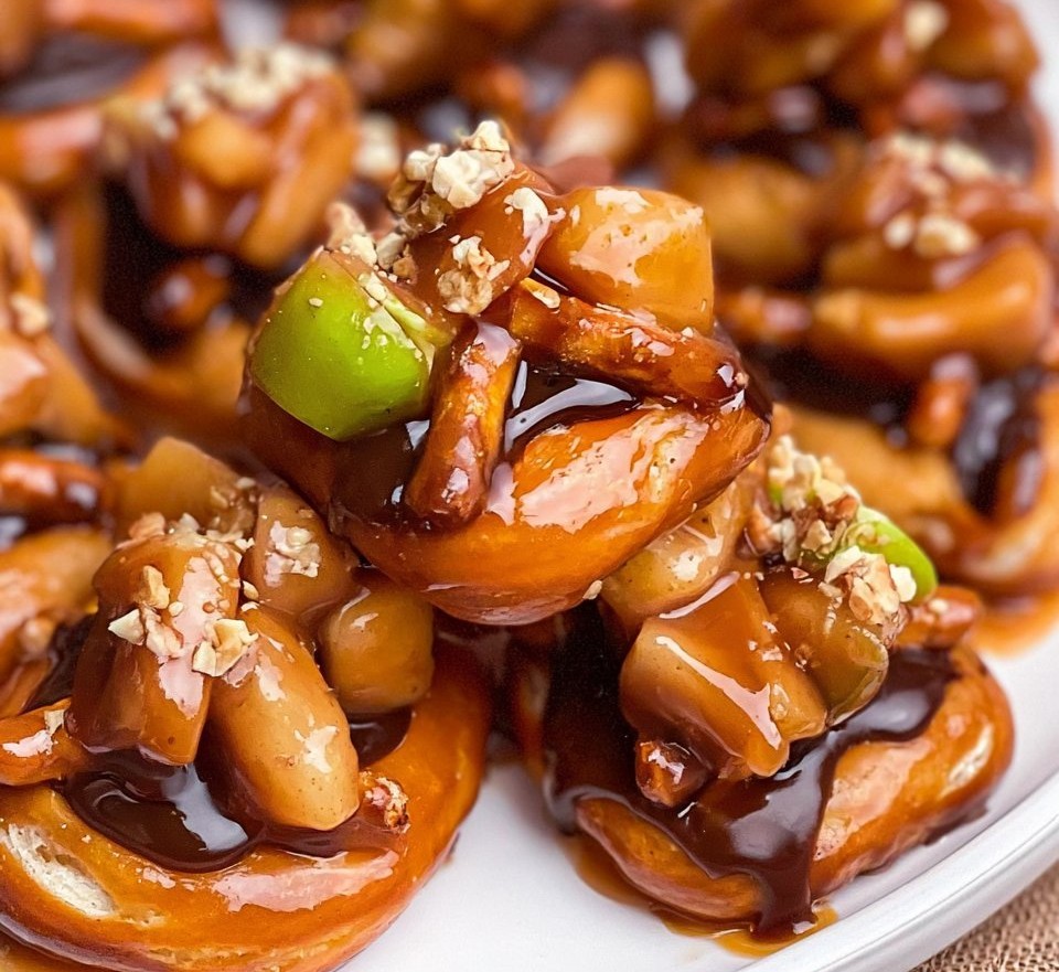 Caramel Apple Pretzel Bites