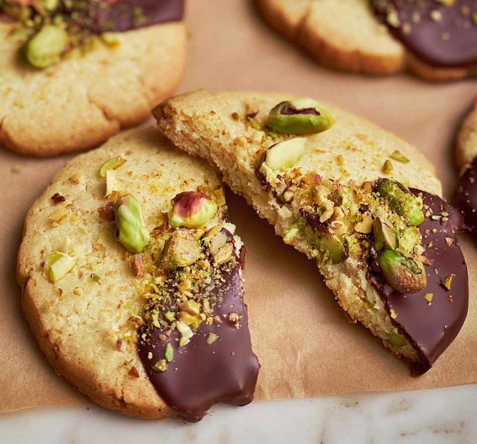 Pistachio Shortbread Cookies