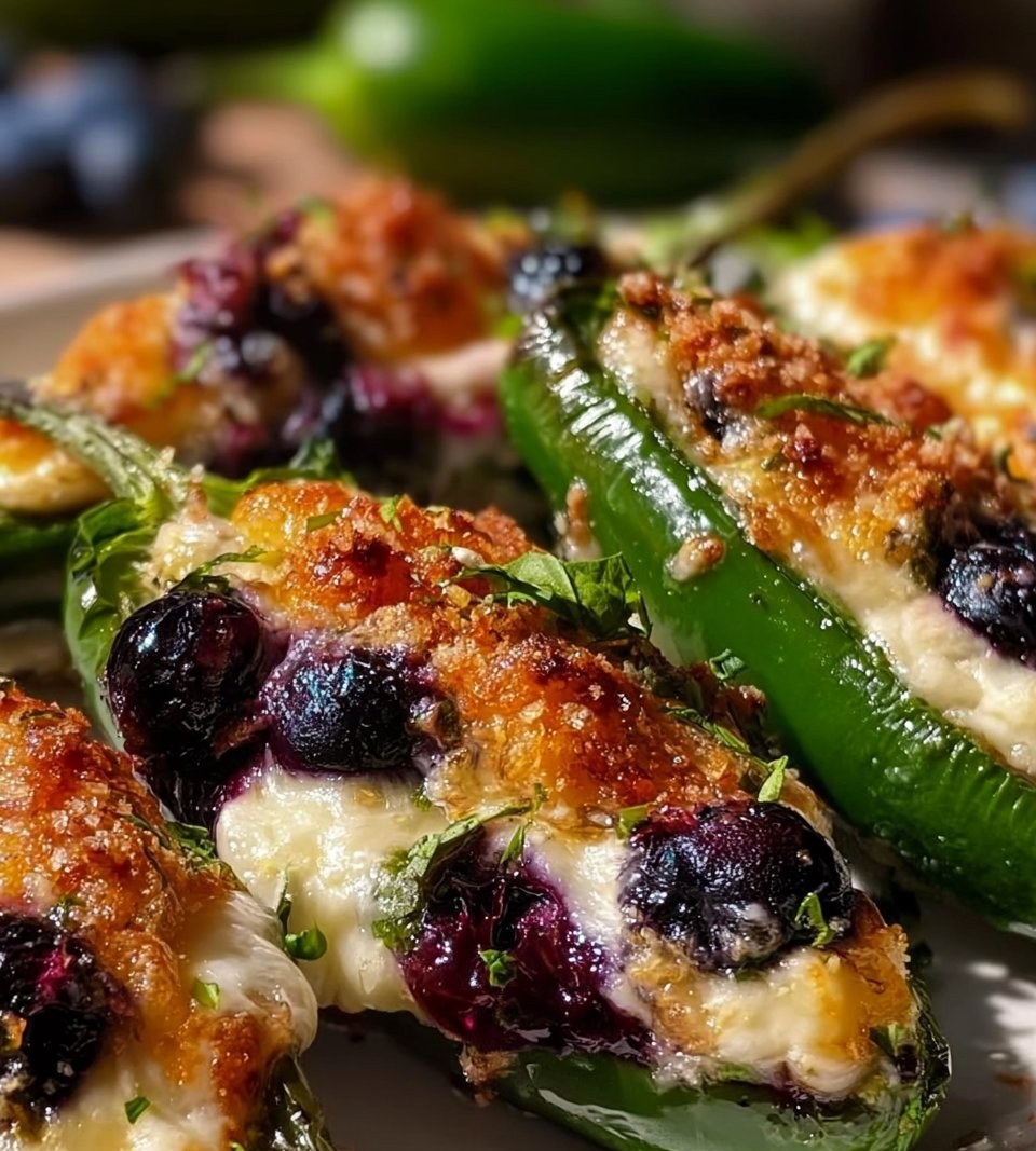Blueberry Brie Jalapeño Poppers