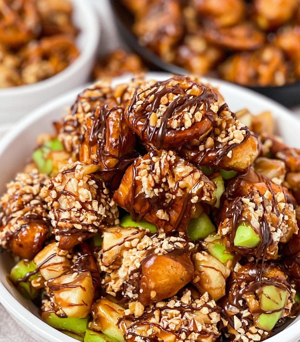 Caramel Apple Pretzel Bites