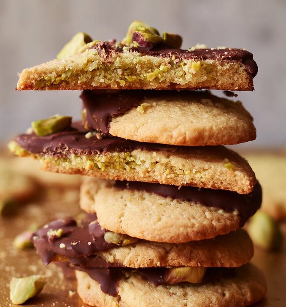 Pistachio Shortbread Cookies