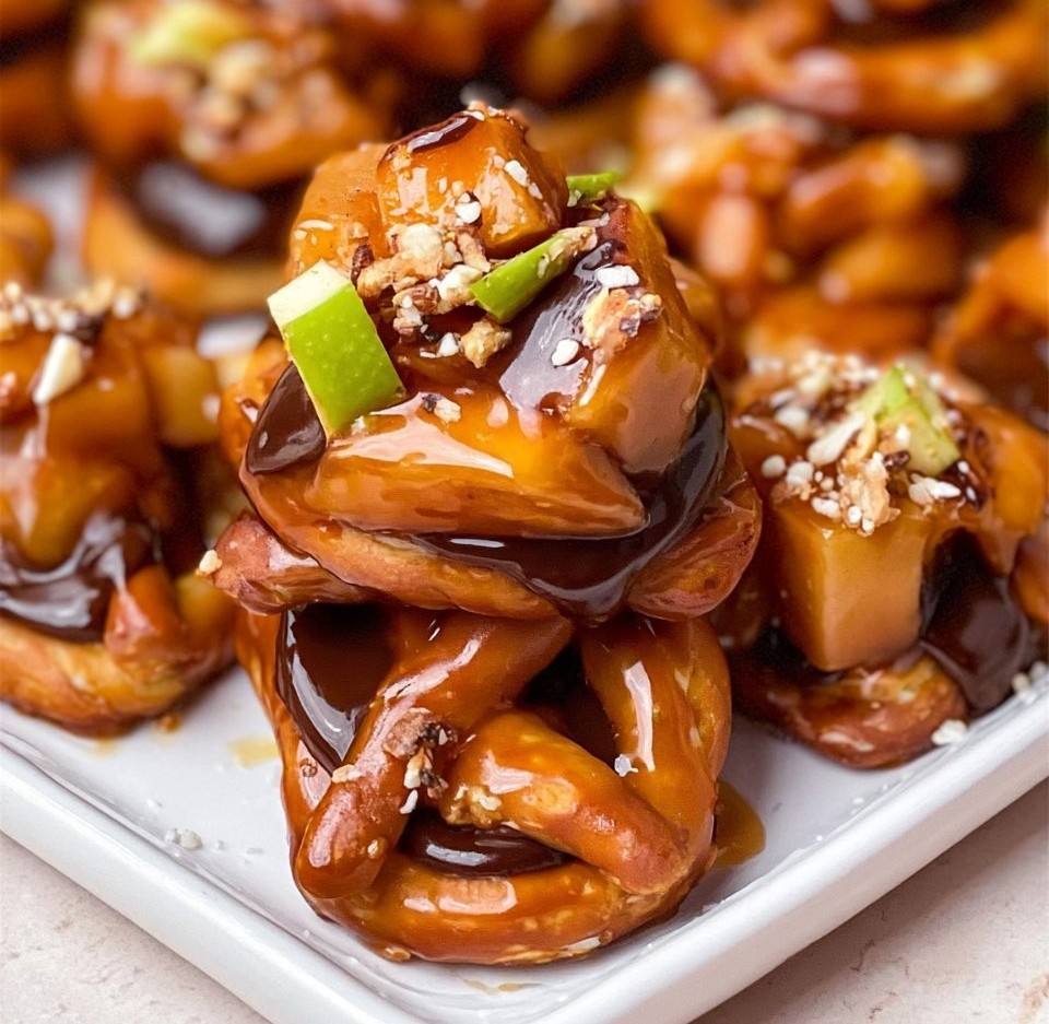 Caramel Apple Pretzel Bites