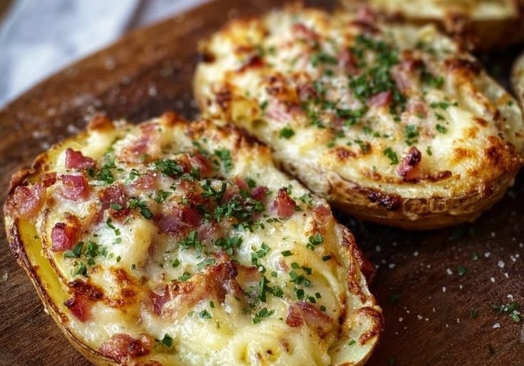 Gefüllte Kartoffeln nach Flammkuchen-Art
