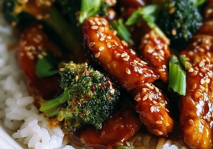 Asiatisches proteinreiches Sesam-Hähnchen