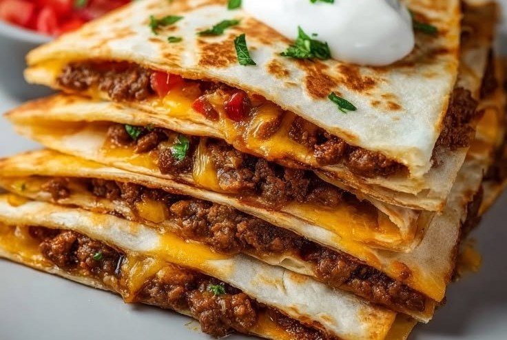 Hochprotein-Rinder-Quesadilla