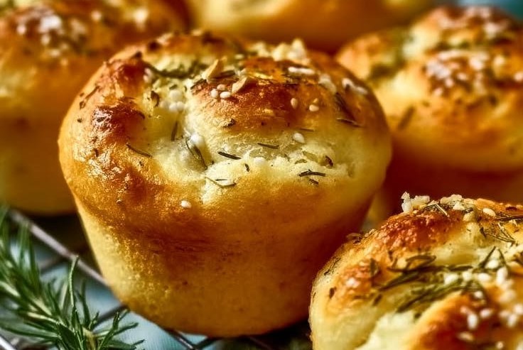 Rosmarin-Knoblauch-Focaccia-Muffins
