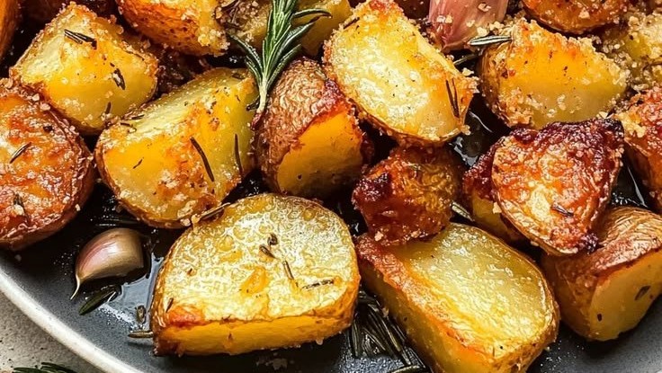 Crispy Roast Potatoes with Rosemary and Garlic - Whole30