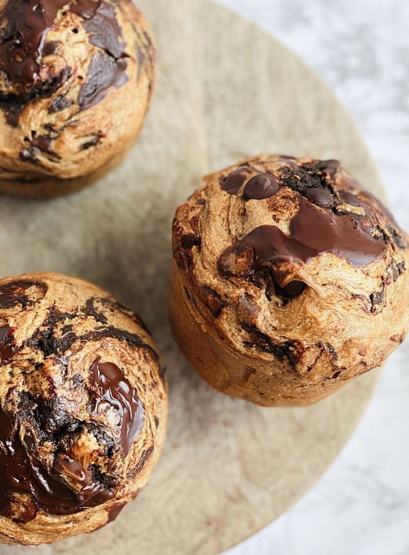 Chocolate Peanut Butter Banana Muffins