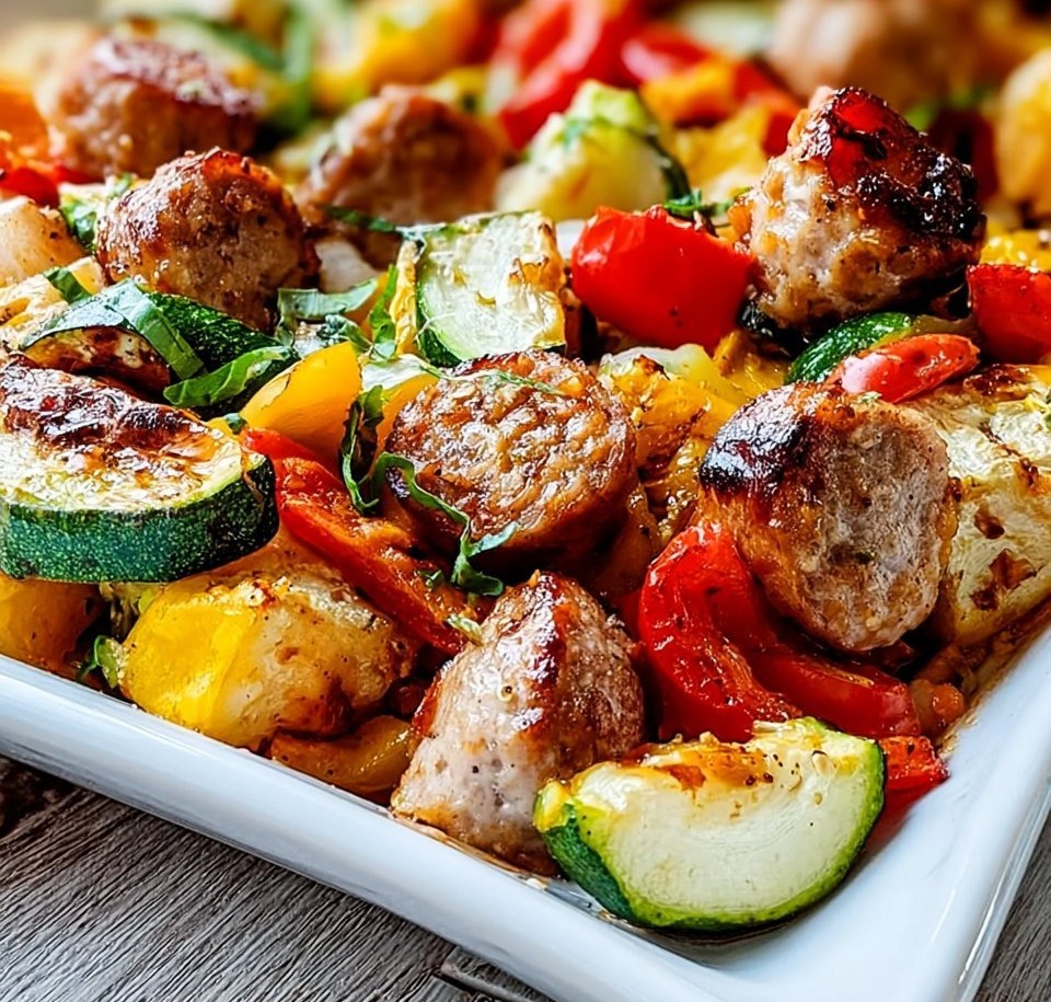 Sausage Peppers Zucchini Squash