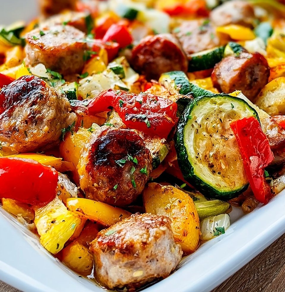 Sausage Peppers Zucchini Squash