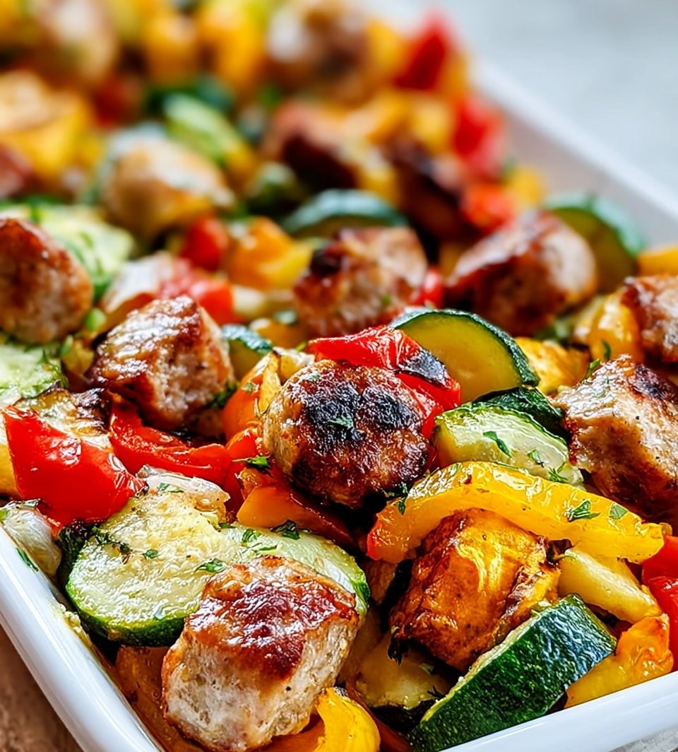 Sausage Peppers Zucchini Squash