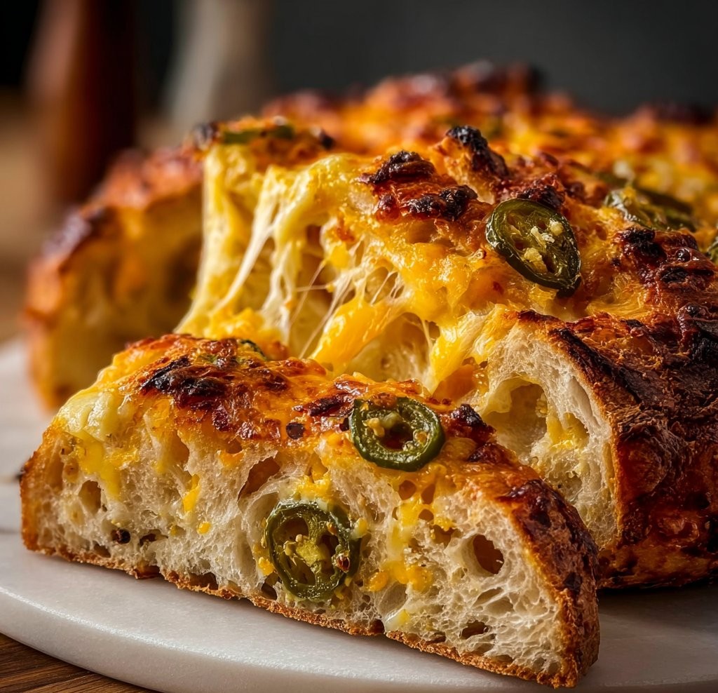 Cheddar Jalape&ntilde;o Sourdough Bread