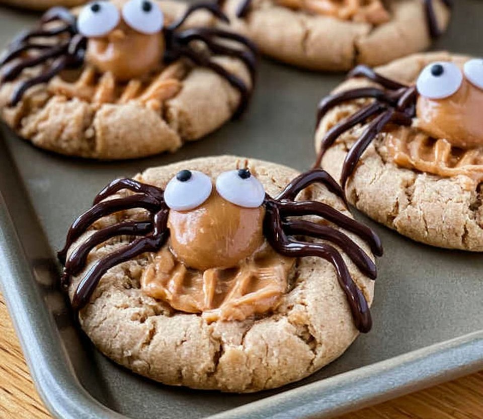 Peanut Butter Spider Cookies
