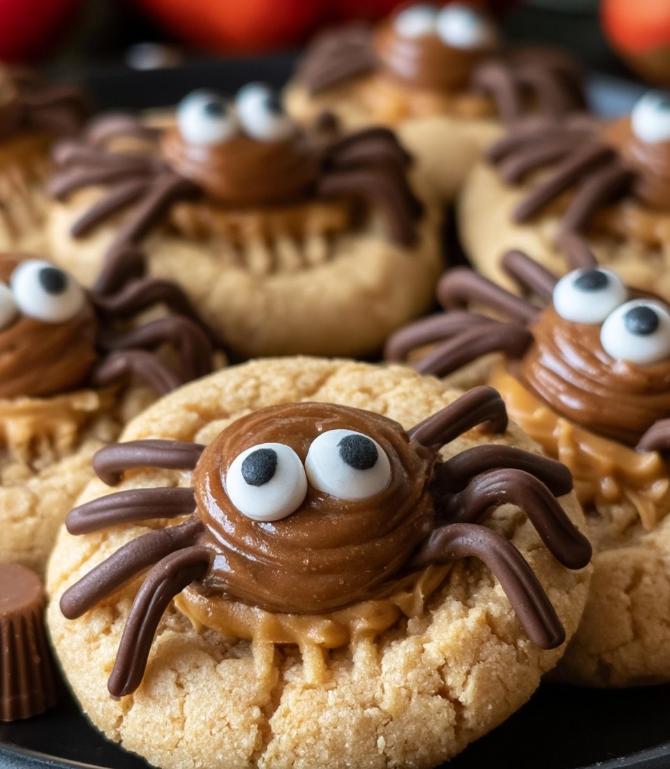 Peanut Butter Spider Cookies