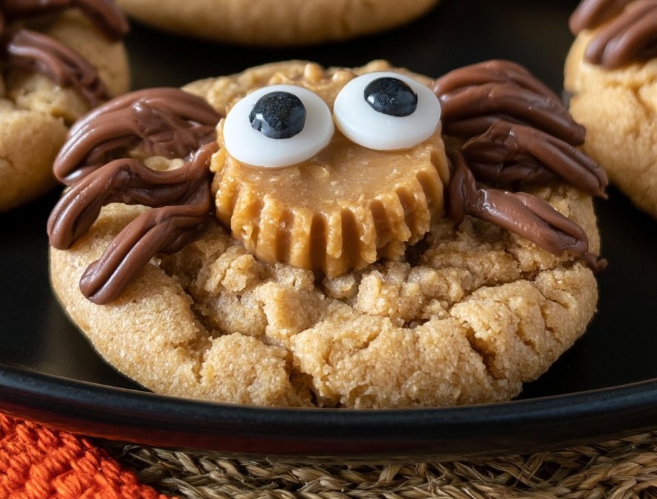 Peanut Butter Spider Cookies