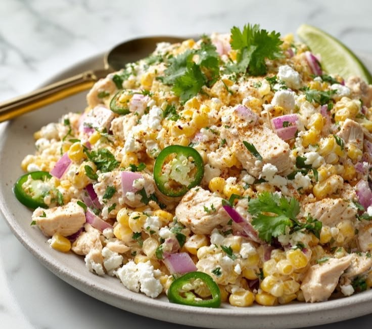 High Protein Chicken Street Corn Salad