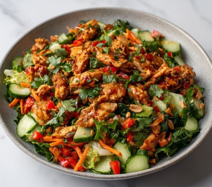Thai Peanut Chicken Crunch Salad