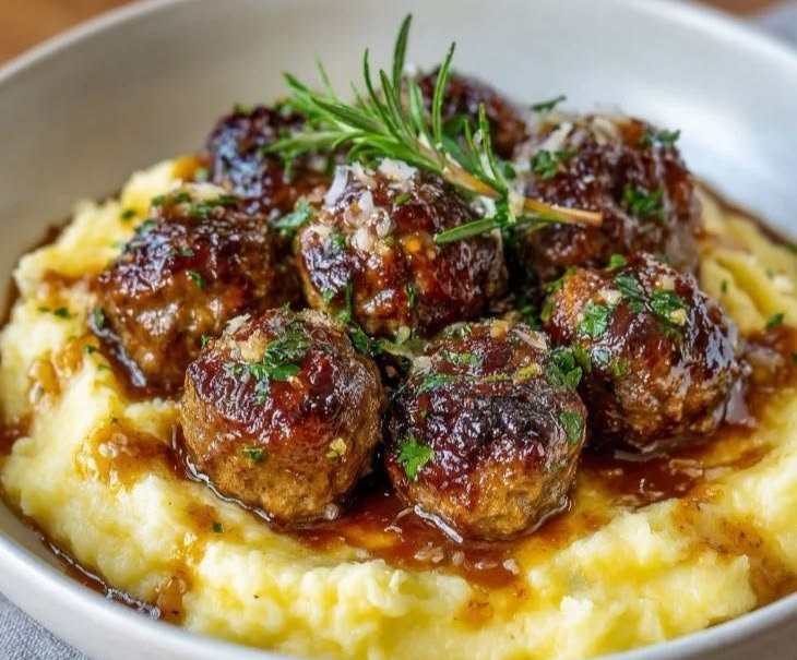 Creamy Mushroom Chicken Meatballs