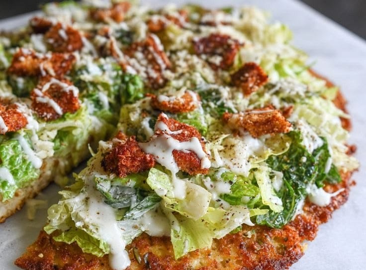 Chicken Caesar Salad Pizza