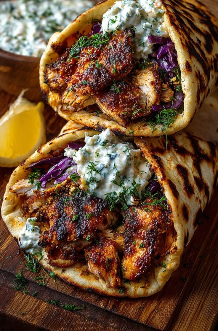 Crispy Mediterranean Greek Chicken Wraps