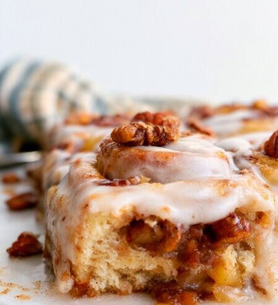 Apple Pecan Cinnamon Rolls