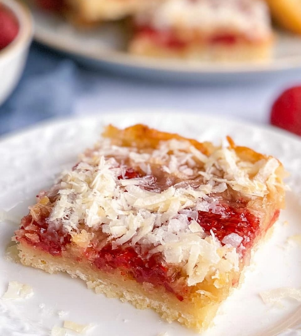Raspberry Coconut Bars
