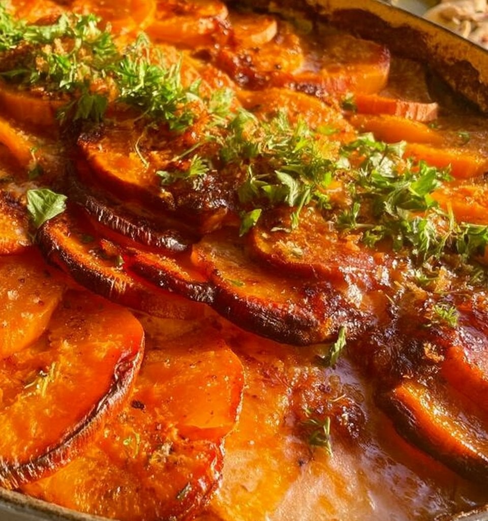 Butternut Squash Sweet Potato And Potato Gratin