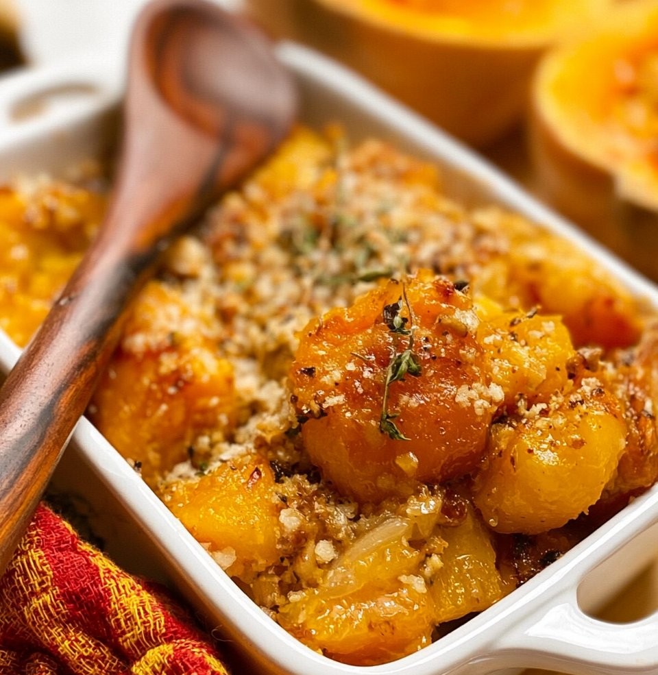 Brown Butter Butternut Squash Casserole