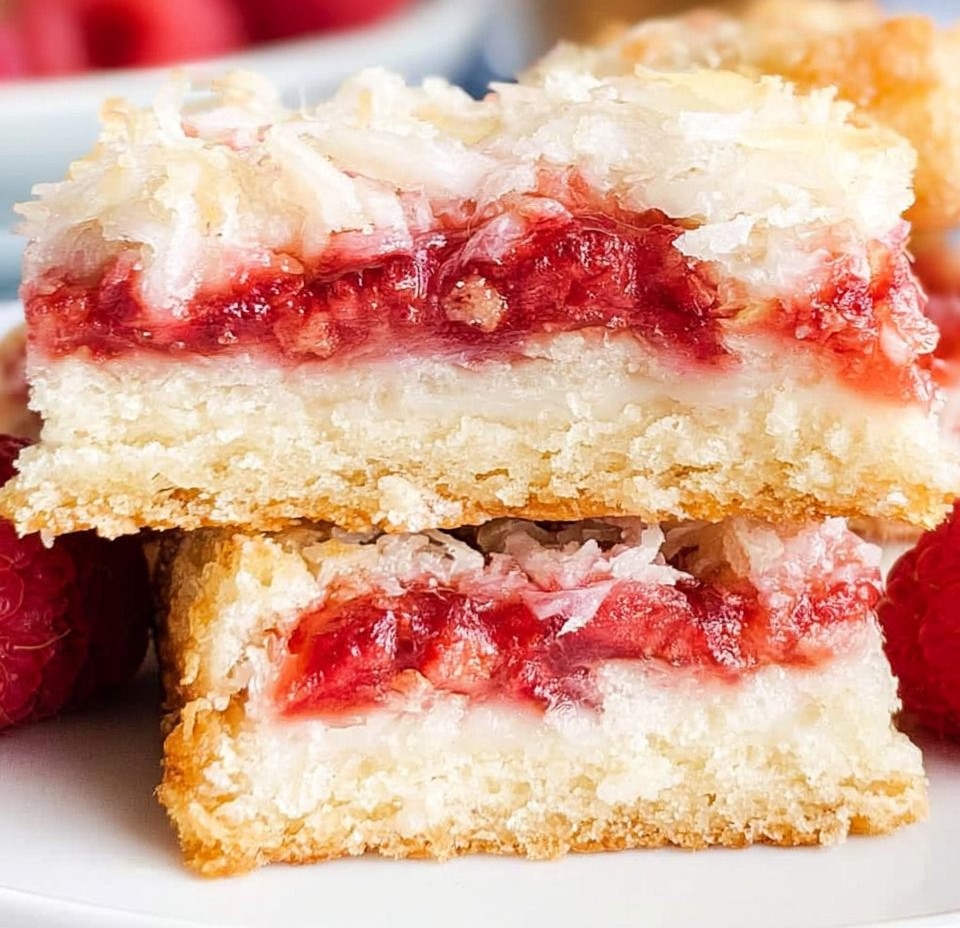 Raspberry Coconut Bars