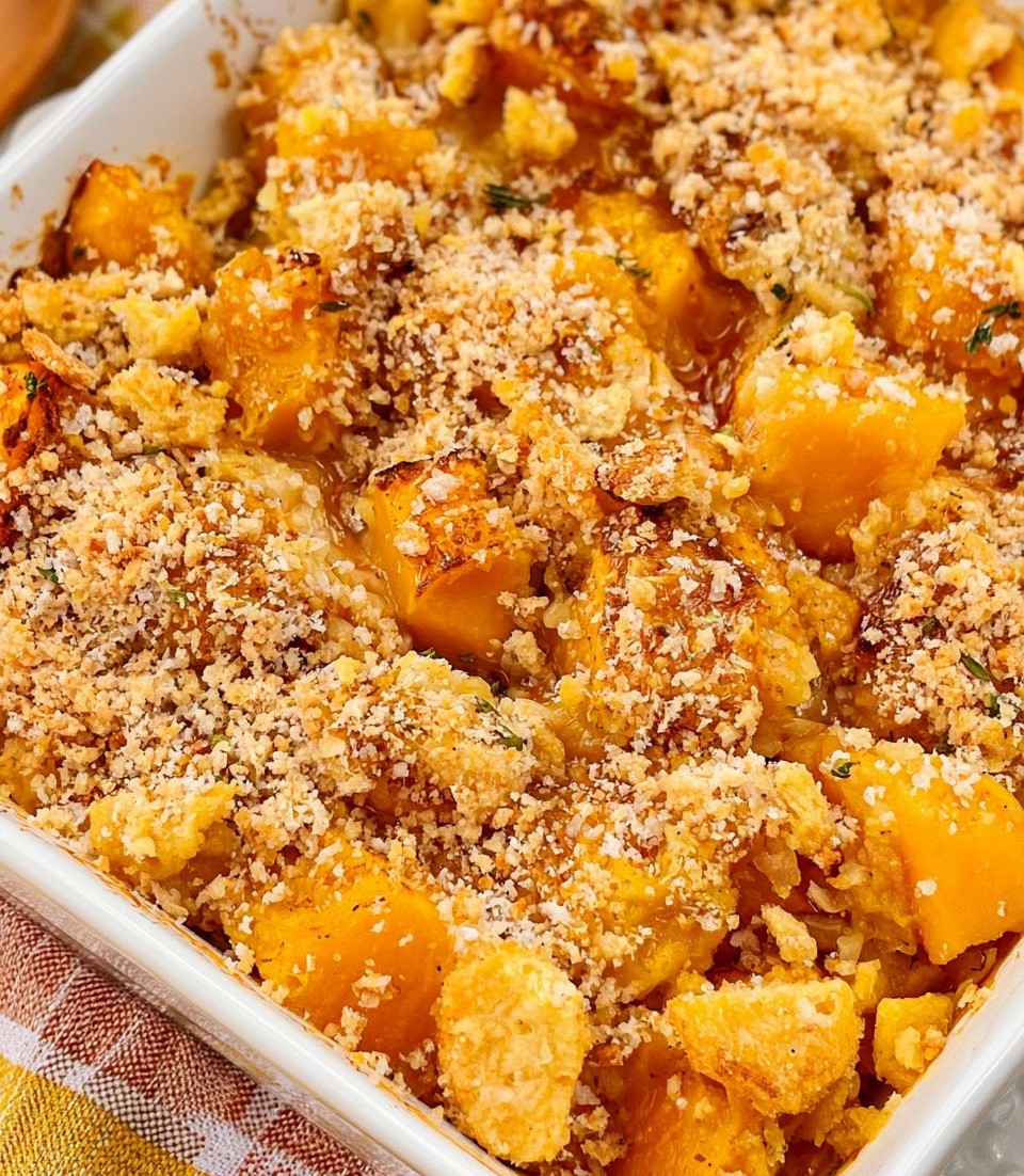 Brown Butter Butternut Squash Casserole