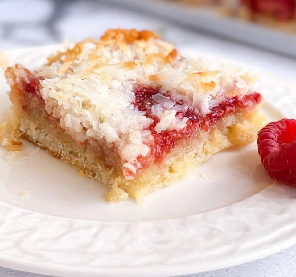 Raspberry Coconut Bars
