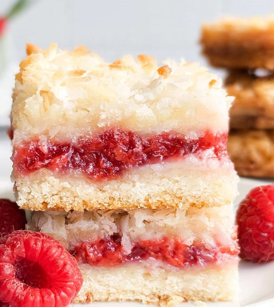 Raspberry Coconut Bars
