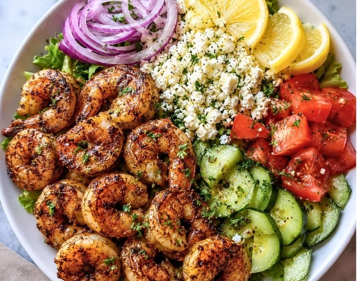 Greek Shrimp Mediterranean Bowl